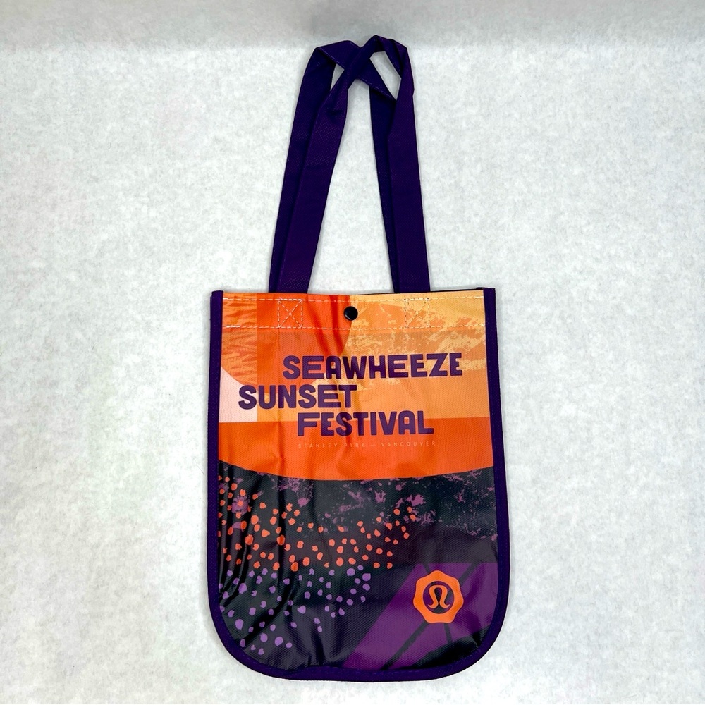 LULULEMON Small Seawheeze Sunset Festival Reusable Shopping Tote Bag